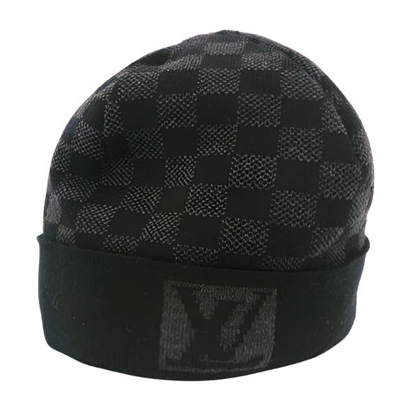 Louis Vuitton Damier Graphite Knit Cap – Black